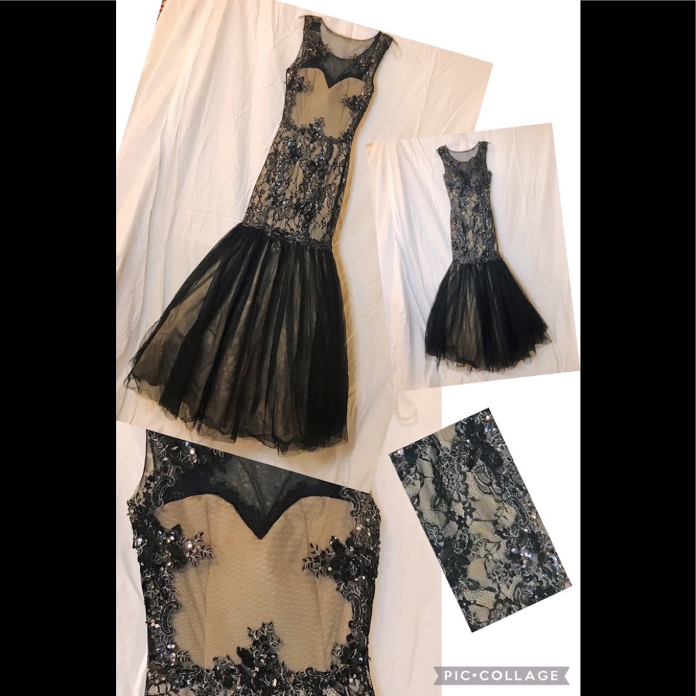 Star Box_NWT_Sequins Gown_Black_Small